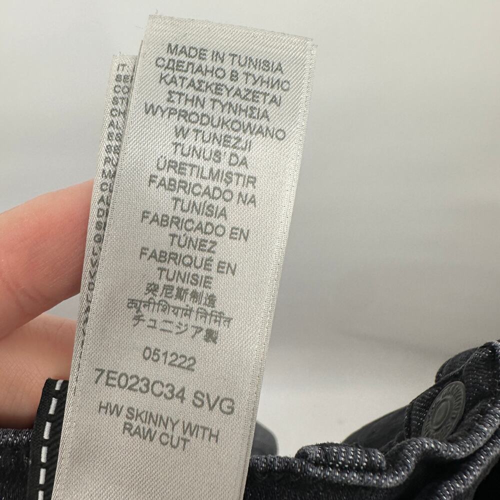 7 FOR ALL MANKIND NWT High Waist Super Skinny Dark Jean in Savage // 24 - Picture 13 of 14